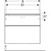 Bild von GEBERIT Smyle Square Unterschrank für Waschtisch, mit zwei Schubladen Korpus und Front: weiß / lackiert hochglänzend Griff: weiß / pulverbeschichtet matt 500.352.00.1