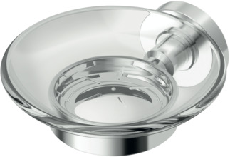 Picture of IDEAL STANDARD IOM soap dish and holder - transparent glass/chrome #A9123AA - Chrome