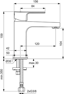 IDEAL STANDARD Cerafine D single lever basin mixer #BC553AA - Chrome resmi