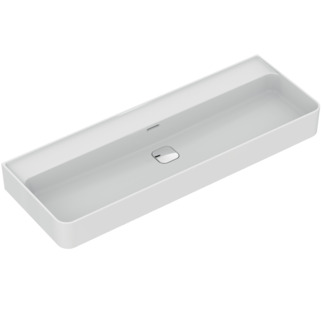 Picture of IDEAL STANDARD Strada II washbasin 1200x430mm, polished, without tap hole, with overflow hole (slotted) _ White (Alpine) with Ideal Plus #T3653MA - White (Alpine) with Ideal Plus