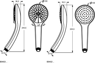 Obrázek IDEAL STANDARD Ruční sprcha Idealrain, kulatá #B9402AA - chrom