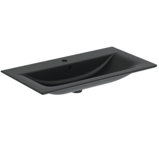 Picture of IDEAL STANDARD Connect Air 84cm Vanity basin - one taphole, silk black #E0279V3 - Black Matt