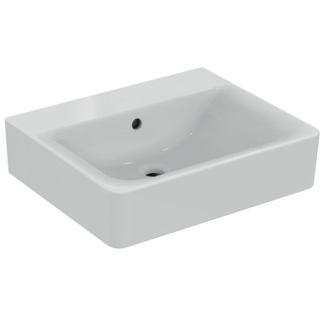 IDEAL STANDARD Connect washbasin 550x460mm, without tap hole, with overflow hole (round) #E811101 - White (Alpine) resmi