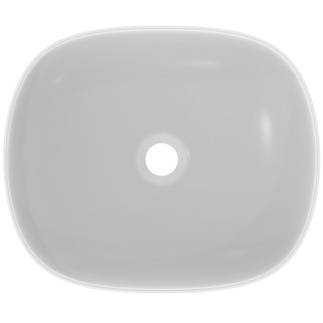 Picture of IDEAL STANDARD Linda X 45cm vessel washbasin oval without overflow, silk white #T4400V1 - White Silk