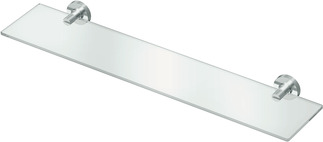 IDEAL STANDARD IOM 600mm shelf transparent glass/chrome #A9125AA - Chrome resmi