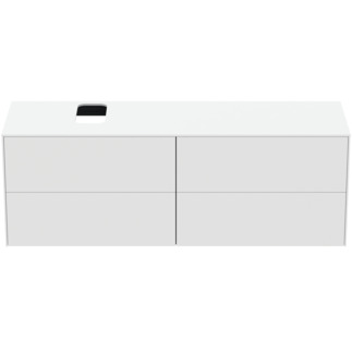 Picture of IDEAL STANDARD Conca 160cm wall hung washbasin unit with 4 drawers, bespoke cutout, matt white #T3989Y1 - Matt White