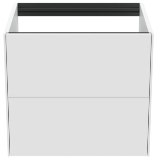 Picture of IDEAL STANDARD Conca 60cm wall hung washbasin unit with 2 drawers, no worktop, matt white #T4355Y1 - Matt White