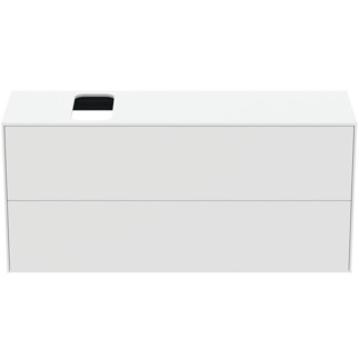 Bild von IDEAL STANDARD Conca Waschtischunterschrank 1202x373mm, mit 2 Push-Pull Auszügen, mit Waschtischplatte #T3950Y1 - Weiß matt