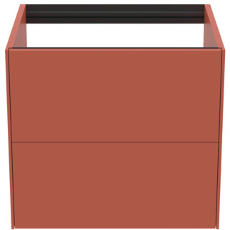 Picture of IDEAL STANDARD Conca 60cm wall hung washbasin unit with 2 drawers, no worktop, matt sunset #T4355Y3 - Matt Sunset