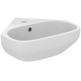 Picture of IDEAL STANDARD i.life A corner washbasin 450x410mm, with 1 tap hole, with overflow hole (round) #T4516MA - White (Alpine) with Ideal Plus