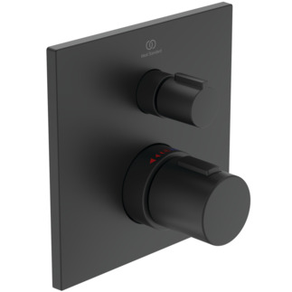 Picture of IDEAL STANDARD Ceratherm C100 built-in thermostatic 1 outlet shower mixer #A6956XG - Silk Black