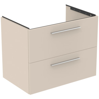 Picture of IDEAL STANDARD i.life B 80cm Wall Hung Vanity Unit with 2 drawers #T5272NF - Matt Sandy Beige