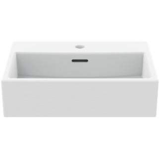Picture of IDEAL STANDARD Extra semi-recessed washbasin 500x420mm, with 1 tap hole, with overflow hole (slotted) #T3735V1 - Silk white