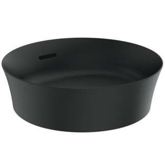 IDEAL STANDARD Ipalyss Schale 400x400mm, ohne Hahnloch, mit Überlaufloch (geschlitzt) #E1413V3 - Schwarz