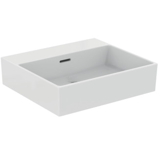 IDEAL STANDARD Extra washbasin 500x450mm, polished, without tap hole, with overflow hole (slotted) #T3886MA - White (Alpine) with Ideal Plus resmi