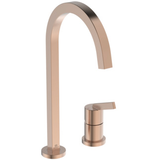Зображення з  IDEAL STANDARD Gusto 2-hole kitchen mixer tap angular spout, projection 204mm #BD423J4 - Sunset Rose