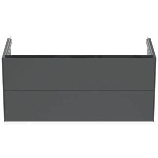 IDEAL STANDARD Conca 120cm wall hung vanity unit with 2 drawers, matt anthracite #T4576Y2 - Matt Anthracite resmi