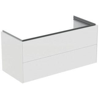 Зображення з  IDEAL STANDARD Conca 120cm wall hung vanity unit with 2 drawers, matt white #T4576Y1 - Matt White