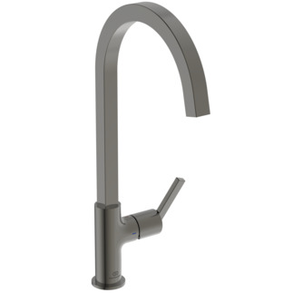 IDEAL STANDARD Gusto kitchen mixer tap angular spout, projection 204mm #BD411A5 - Magnetic Grey resmi