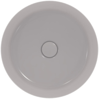 IDEAL STANDARD Ipalyss 40cm round vessel washbasin without overflow including waste, concrete #E1398V9 - Concrete resmi