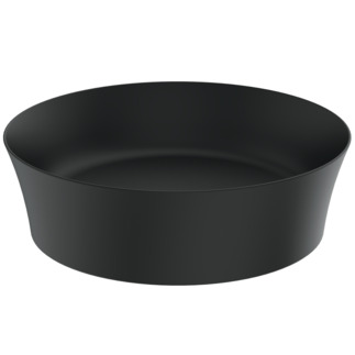 Зображення з  IDEAL STANDARD Ipalyss 40cm round vessel washbasin without overflow including waste, black matt #E1398V3 - Black Matt