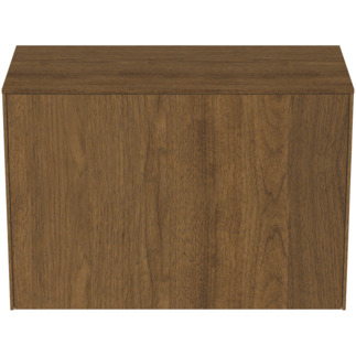 IDEAL STANDARD Conca 80cm wall hung short projection washbasin unit with 1 external drawer & 1 internal drawer, no cutout, dark walnut #T4318Y5 - Dark Walnut resmi