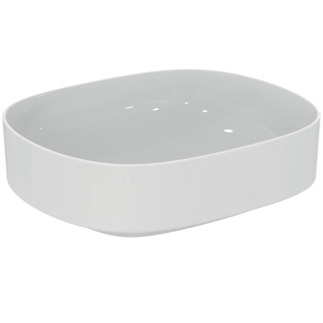IDEAL STANDARD Linda X 45cm vessel washbasin oval without overflow, white #T440001 - White resmi