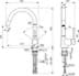 Bild von IDEAL STANDARD Nora Küchenarmatur hoher Auslauf mit 1-Funktionsbrause, Ausladung 203mm #B9330AA - Chrom
