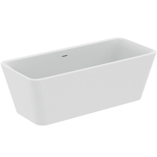 Picture of IDEAL STANDARD Tonic II 180 x 80cm freestanding double ended bath with clicker waste and integrated slotted overflow matt white #K8725V1 - White Silk