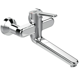Зображення з  IDEAL STANDARD Ceraplus wall-mounted washbasin tap, surface-mounted, projection 200mm #BC112AA - chrome