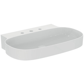 Зображення з  IDEAL STANDARD Linda-X washbasin 750x500mm, with 3 tap holes, without overflow _ White (Alpine) with Ideal Plus #T4397MA - White (Alpine) with Ideal Plus
