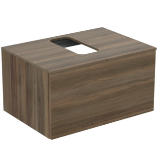 IDEAL STANDARD Adapto Waschtischunterschrank 700x505mm, mit 1 Push-Pull Auszug, mit Waschtischplatte #U8595FW - Walnuss Dekor