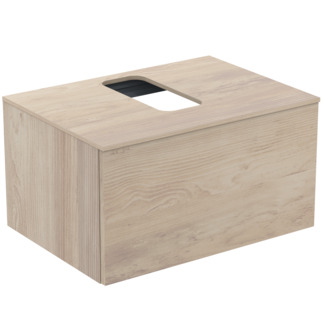 IDEAL STANDARD Adapto Waschtischunterschrank 700x505mm, mit 1 Push-Pull Auszug, mit Waschtischplatte #U8595FF - Pinie hell Dekor