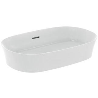 IDEAL STANDARD Ipalyss Schale 600x380mm, ohne Hahnloch, mit Überlaufloch (geschlitzt) #E1397V1 - Seidenweiß
