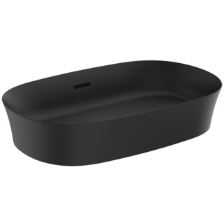 IDEAL STANDARD Ipalyss Schale 600x380mm, ohne Hahnloch, mit Überlaufloch (geschlitzt) #E1397V3 - Schwarz