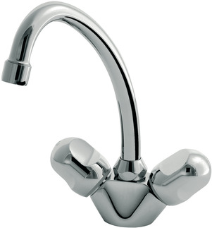 Picture of IDEAL STANDARD Alpha basin mixer without pop-up waste, high spout, 155 mm projection #B2037AA - chrome