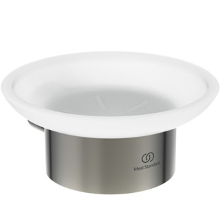 IDEAL STANDARD Conca Soap dish, round, silver storm #T4509GN - Ultra Steel resmi
