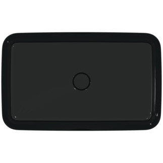 IDEAL STANDARD Ipalyss Schale 650x400mm, ohne Hahnloch, ohne Überlauf #E1886V2 - Schwarz glänzend
