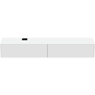 Picture of IDEAL STANDARD Conca 240cm wall hung washbasin unit with 2 drawers, no worktop, matt white #T4334Y1 - Matt White