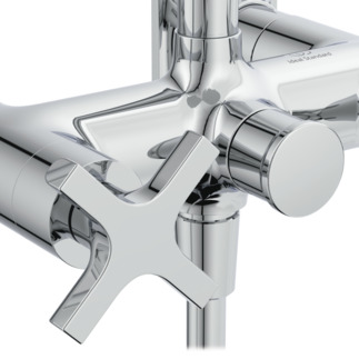 εικόνα του IDEAL STANDARD Joy Neo dual control exposed shower system with cross handles, chrome #BD158AA - Chrome