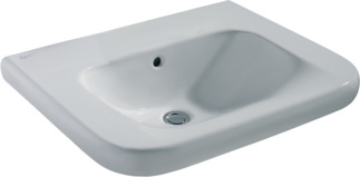 εικόνα του IDEAL STANDARD Contour 21 washbasin 600x555mm, without tap hole, with overflow hole (round) _ White (Alpine) #S240401 - White (Alpine)