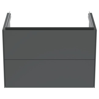 IDEAL STANDARD Conca 80cm wall hung vanity unit with 2 drawers, matt anthracite #T4574Y2 - Matt Anthracite resmi