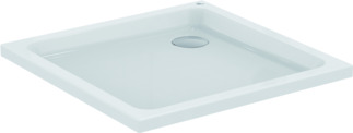 IDEAL STANDARD HOTLINE - Quadratische Brausewanne 1000x1000x80 mm in weiß glänzend, ohne Ablaufgarnitur - Reinigungsmittelbeständig, Lichtbeständig #K276801 - Weiß (Alpin)