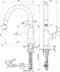 Bild von IDEAL STANDARD Ceraplan Küchenarmatur Niederdruck hoher Auslauf mit 1-Funktionsbrause, Ausladung 216mm #BD337AA - Chrom