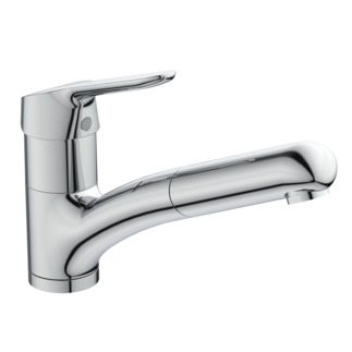Picture of IDEAL STANDARD Ceraflex BlueStart kitchen mixer tap with 1-function spray, 210 mm projection #BC143AA - chrome