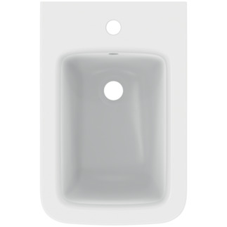 Picture of IDEAL STANDARD Blend Cube wall mounted bidet, 1 taphole, silk white #T3687V1 - White Silk