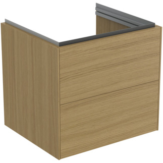 Picture of IDEAL STANDARD Conca 60cm wall hung vanity unit with 2 drawers, light oak #T4573Y6 - Light Oak