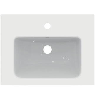 εικόνα του IDEAL STANDARD i.life S furniture washbasin 510x385mm, with 1 tap hole, with overflow hole (round) #T4591MA - White (Alpine) with Ideal Plus