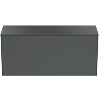 Picture of IDEAL STANDARD Conca 120cm wall hung short projection washbasin unit with 1 external drawer & 1 internal drawer, no cutout, matt anthracite #T4320Y2 - Matt Anthracite