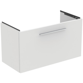 IDEAL STANDARD i.life S 80cm compact wall hung vanity unit with 1 drawer (separate handle required), matt white #T5294DU resmi